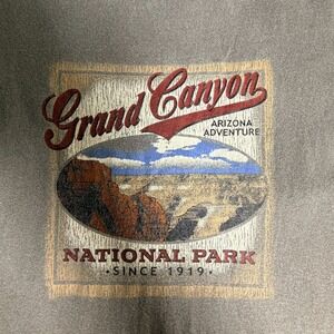 Fred Harvey T Shirt Mens Large Gray Cotton Grand Canyon National Park Graphic
